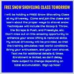 snow shoveling classes