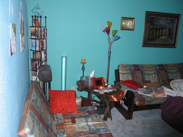 Corner of living room b4.