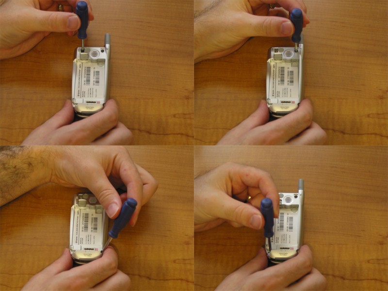 Taking apart the case: Remove the battary and the 4 'Y' shaped screws using the gameboy screwdriver available here. A couple of the screws had little plastic flaps over them that u can remove easily w/ a 

razor blade tip.