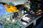 Big Kitty making sure I mod my tivo right.