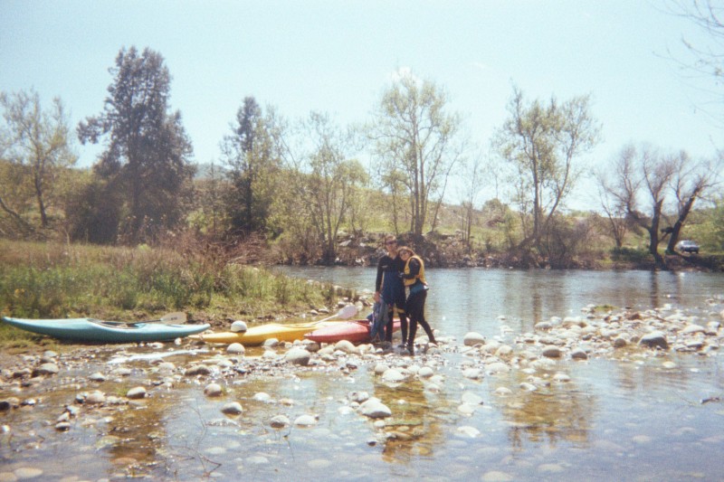 Us together at a resting spot.