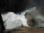 here's a top shot of a waterfall we're about to hike to the base of.