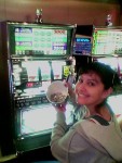 Here you see Priscilla turning $2 of nickles into $8.40 of nickles on a slot machine in less than 10 minutes. 