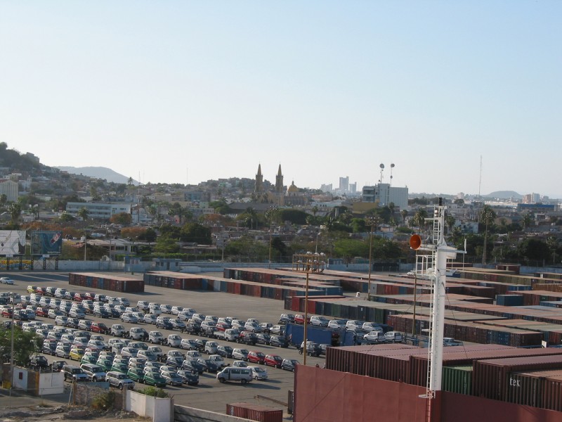 There must have been 500 of these mini-cars parked here and in the other lot not in the photo in the shipping yard!