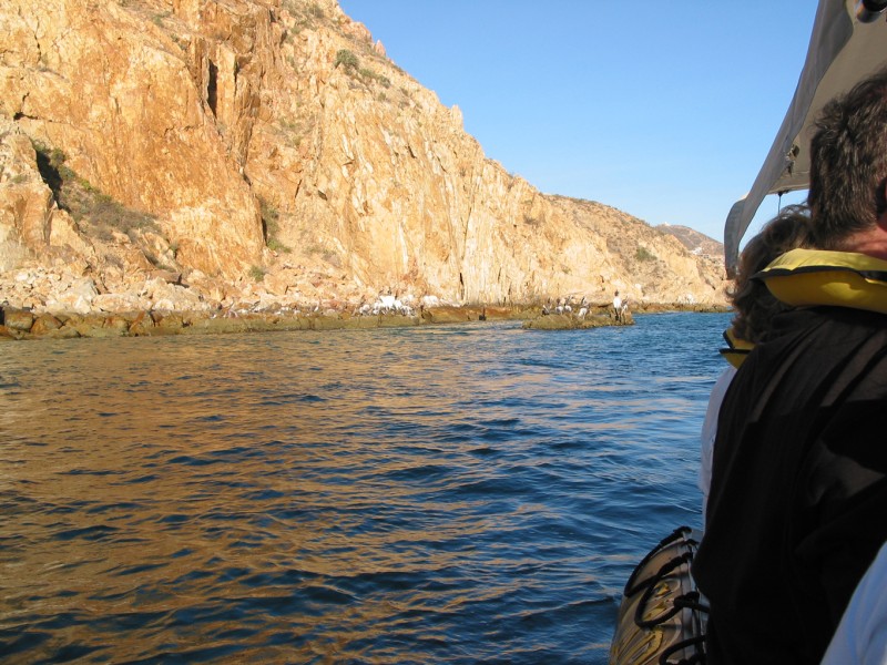 From the snorkle boat, shots of the Pacific Ocean and The Sea of Cortez.