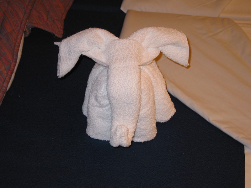 This is an anchient chinese star made from a towel.