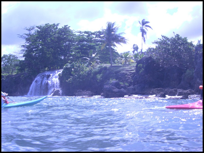 Waterfalls in Jamaica that we sea-kayaked to/under.