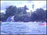 Waterfalls in Jamaica that we sea-kayaked to/under.